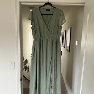 Lulu’s Lost in the Moment Dress-Sage
